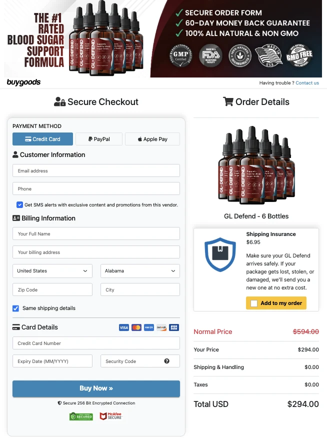 Gl Defend Order Page